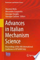 Advances in Italian Mechanism Science Book
