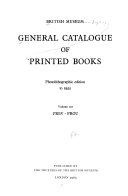 General Catalogue of Printed Books