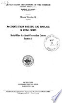 Accidents from Hoisting and Haulage in Metal Mines Book