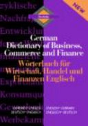 Routledge German Dictionary of Business  Commerce  and Finance
