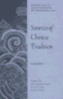 Sources of Chinese Tradition Book