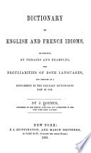 Dictionary of English and French Idioms Book