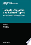 Toeplitz Operators And Related Topics
