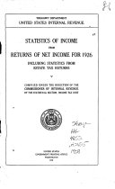 Statistics of Income from Returns of Net Income for    