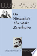 Leo Strauss On Nietzsche S Thus Spoke Zarathustra
