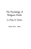 The Psychology of Religious Doubt Book