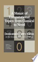 A Mosaic of Computational Topics  from Classical to Novel