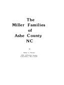 The Miller families of Ashe County, NC