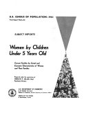 U.S. Census of Population, 1960. Subject Reports