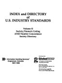 Index and Directory of U S  Industry Standards