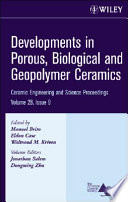 Developments in Porous  Biological and Geopolymer Ceramics  Volume 28  Issue 9 Book