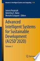 Advanced Intelligent Systems for Sustainable Development  AI2SD   2020  Book