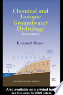 Chemical and Isotopic Groundwater Hydrology Book