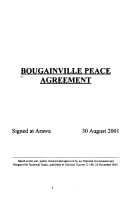 Bougainville Peace Agreement