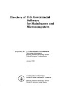 Directory of U. S. Government Software for Mainframes and Microcomputers