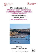 ECMLG 2021 Proceedings 17th European Conference on Management Leadership and Governance Book