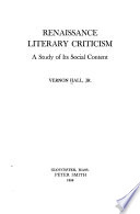 Renaissance Literary Criticism