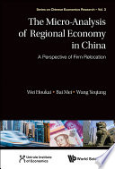 The Micro Analysis of Regional Economy in China