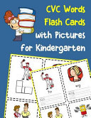 CVC Words Flash Cards with Pictures for Kindergarten