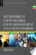 Dictionary of Event Studies  Event Management and Event Tourism