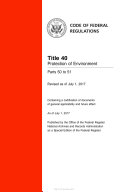 2017 CFR Annual Print Title 40 Protection of Environment - Parts 50 to 51