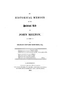 An Historical Memoir of the Political Life of John Milton