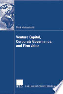 Venture Capital  Corporate Governance  and Firm Value