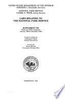 Laws Relating to the National Park Service