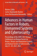 Advances in Human Factors in Robots  Unmanned Systems and Cybersecurity