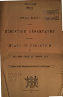 Annual Report Of The Education Department And The Board Of Education