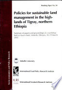 Policies for Sustainable Land Management in the Highlands of Tigray  Northern Ethiopia