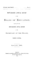 Annual Report of the Board of Education Together with the ... Annual Report of the Secretary of the Board