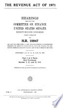 The Revenue Act of 1971