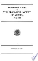 Proceedings Volume of the Geological Society of America for ...