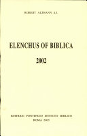 Elenchus of Biblica