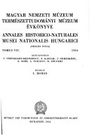 Annales historico naturales Musei Nationalis Hungarici