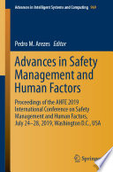 Advances in Safety Management and Human Factors Book