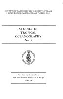 Studies in Tropical Oceanography