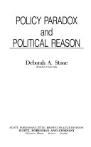 Policy Paradox and Political Reason