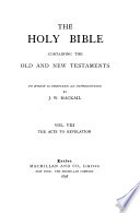 The Holy Bible, Containing the Old and New Testaments: The Acts to Revelation