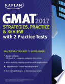 GMAT 2017 Strategies  Practice   Review with 2 Practice Tests Book