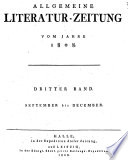ALLGEMEINE LITERATUR-ZEITUNG VOM JAHRE 1808
