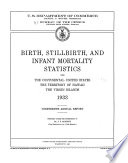 Birth  Stillbirth  and Infant Mortality Statistics for the Continental United States  the Territory of Hawaii  the Virgin Islands  Annual Report