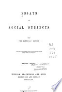 Essays on Social Subjects from the Saturday Review