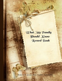 What My Family Should Know Record Book