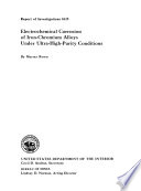 Electrochemical Corrosion of Iron chromium Alloys Under Ultra high purity Conditions Book