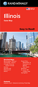 Rand McNally Easy to Read  Illinois State Map