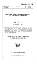 National Defense Authorization Act for Fiscal Year 2006