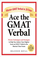 Ace the GMAT Verbal