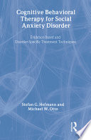 Cognitive Behavioral Therapy for Social Anxiety Disorder Book